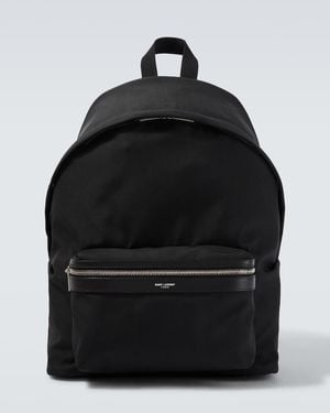 Saint Laurent Rucksack City Aus Canvas Mit Leder - Schwarz