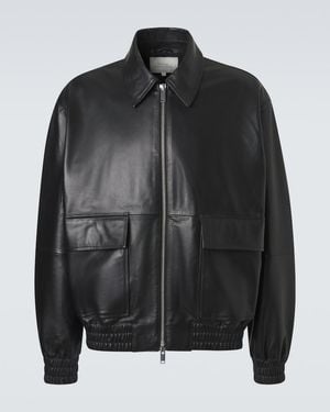 Studio Nicholson Piston Leather Blouson Jacket - Black