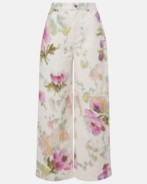 Loewe High-Rise Wide-Leg Jeans - White