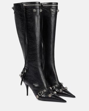 Balenciaga Le Cagole Leather Boots - Black