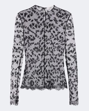 Fendi Sheer Lace Top - Black