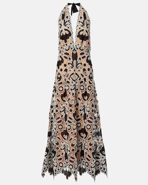Johanna Ortiz Lace Guipure Maxi Dress - White