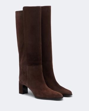 Jimmy Choo Caly Suede Knee-High Boots - Brown