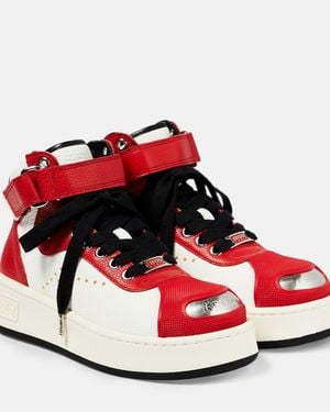 KENZO Zapatillas Hoops De Piel - Rojo