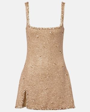 Clio Peppiatt Verziertes Minikleid Athena - Braun