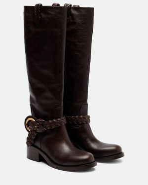 Zimmermann Helix 40 Leather Knee-High Boots - Black