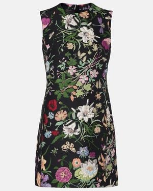 Gucci Flora Brocade Minidress - Green