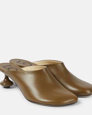 Loewe Toy Leather Mules - Brown