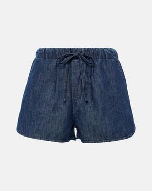 Valentino Vgold Denim Shorts - Blue