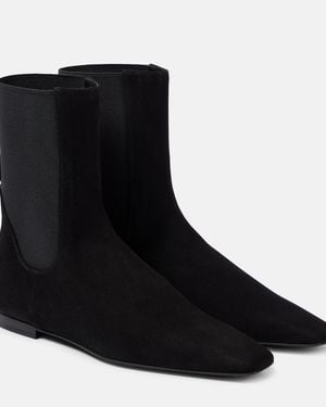 TOTEME Suede Chelsea Boots - Black