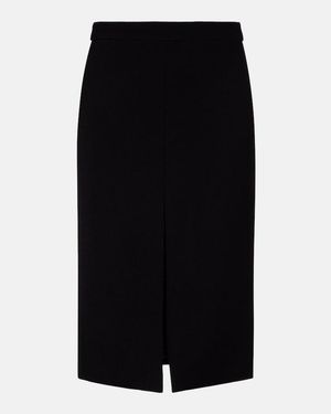 Dolce & Gabbana High-Rise Wool Midi Skirt - Black