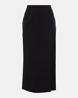 GIUSEPPE DI MORABITO Satin Cady Midi Skirt - Black