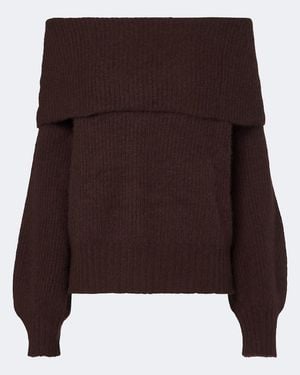 Jardin Des Orangers Off-Shoulder Cashmere And Silk Sweater - Brown