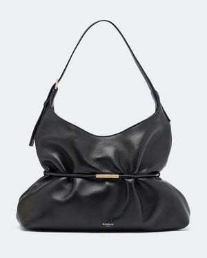 Balmain Shopper Sphynx Medium Aus Leder - Schwarz