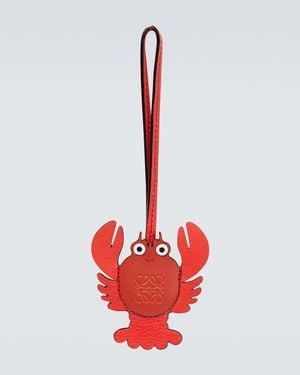 Loewe Paula's Ibiza - Targhetta da bagaglio Lobster in pelle - Rosso