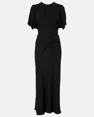 Victoria Beckham Crepe Midi Dress - Black