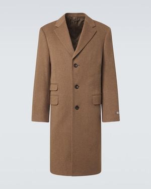 Canali Single-Breasted Wool Coat - Brown