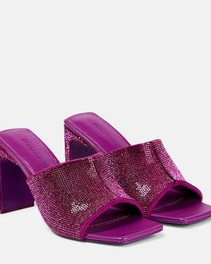 Jonathan Simkhai Asia Crystal-Embellished Sandals - Purple