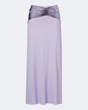 Rabanne Chainmail-Midirock Aus Crepe - Lila