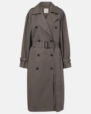 TOTEME Gabardina Cruzada En Mezcla De Algodon - Gris