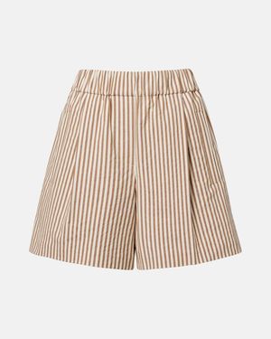 Brunello Cucinelli Shorts Aus Einem Baumwollgemisch - Natur