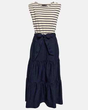 Veronica Beard Pazila Cotton Midi Dress - Blue