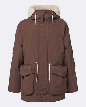 Nomaka Beverin Teddy-Trimmed Hooded Down Jacket - Brown