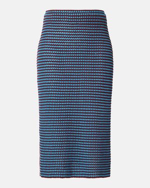 Alaïa Crochet Cotton Pencil Skirt - Blue