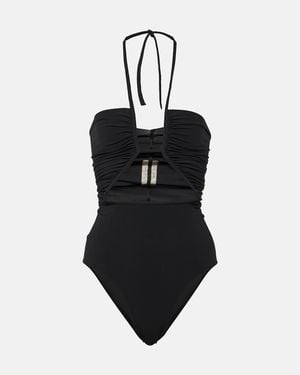 Rick Owens Halterneck Cutout Swimsuit - Black