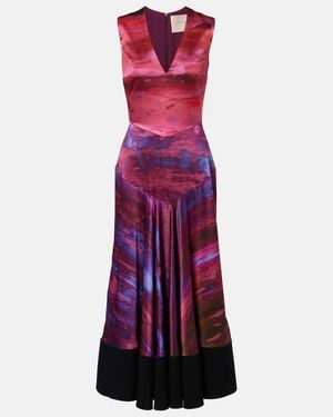 ROKSANDA Printed Midi Dress - Purple