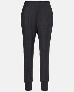 Stella McCartney Mid-Rise Wool Tapered Joggers - Blue