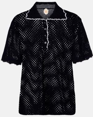 Jardin Des Orangers Wool And Cashmere Polo Sweater - Black