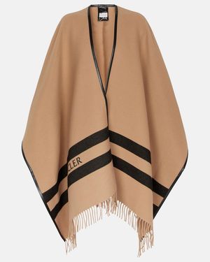 Moncler Cape Aus Wolle - Natur