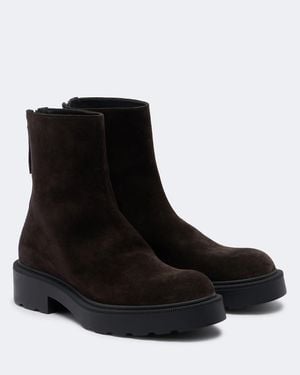The Row Bottines Nobilis En Daim - Noir