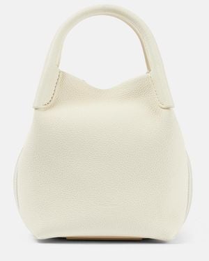 Loro Piana Bale Micro Leather Tote Bag - Natural