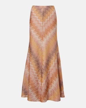 Missoni Zigzag Lame Maxi Skirt - Brown