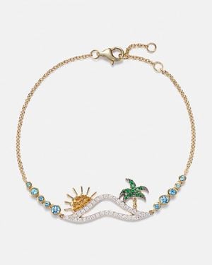 Yvonne Léon La Plage 9Kt Bracelet With Diamonds And Gemstones - Metallic
