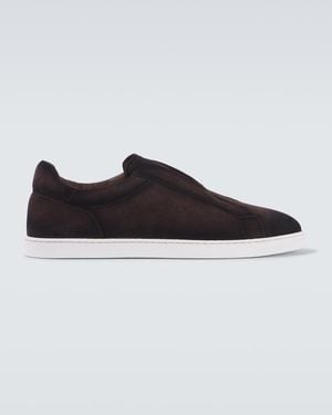 Magnanni Open Suede Trainers - Black