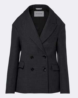 Balenciaga Jacke Aus Wolle - Schwarz
