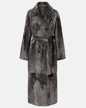 Yves Salomon Shearling Coat - Grey