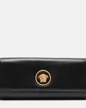Versace Clutch La Medusa Aus Leder - Schwarz