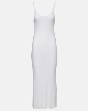 KHAITE Leesel Jersey Slip Dress - White