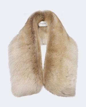 Saint Laurent Bufanda De Borrego - Neutro