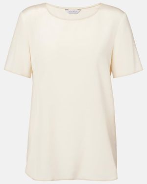 Max Mara Aris Silk-Blend T-Shirt - White