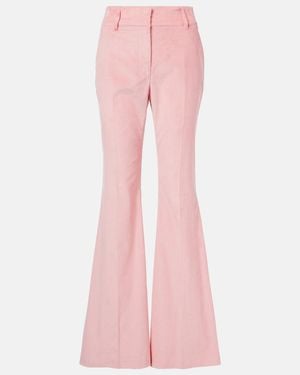 Gabriela Hearst Ianthe Cotton Corduroy Flared Trousers - Pink
