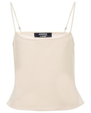 Jacquemus Le Haut Tangelo Wool-Blend Tank Top - Natural