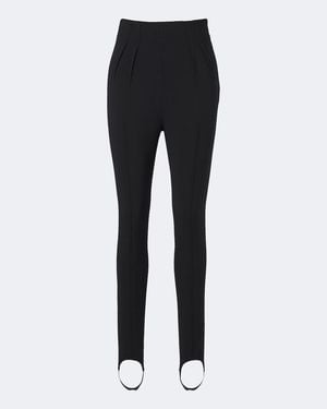Mugler Stegleggings Aus Einem Wollgemisch - Schwarz