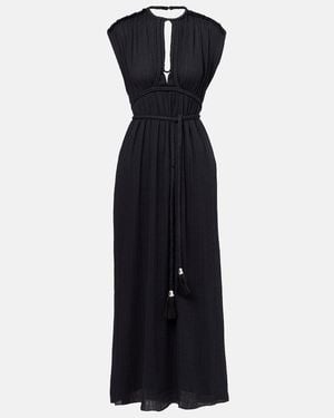 Isabel Marant Joya Cutout Cotton Maxi Dress - Blue