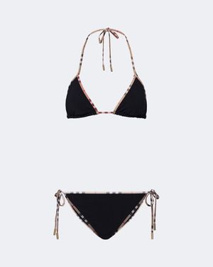 Burberry Check Bikini - Weiß