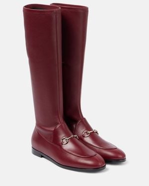 Gucci Botas Jordaan De Piel - Rojo